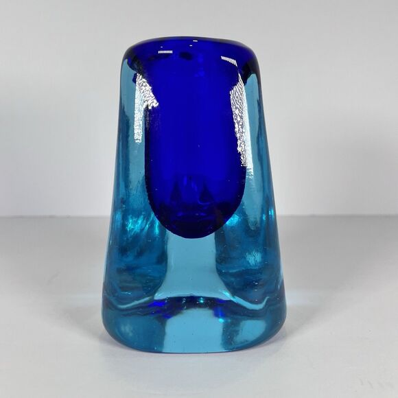MCM Cobalt Blue Murano Glass‎ Vase/candle Holder - Picture 3 of 11